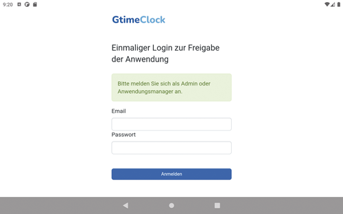 Zeiterfassungs-Station - Einmaliger Login